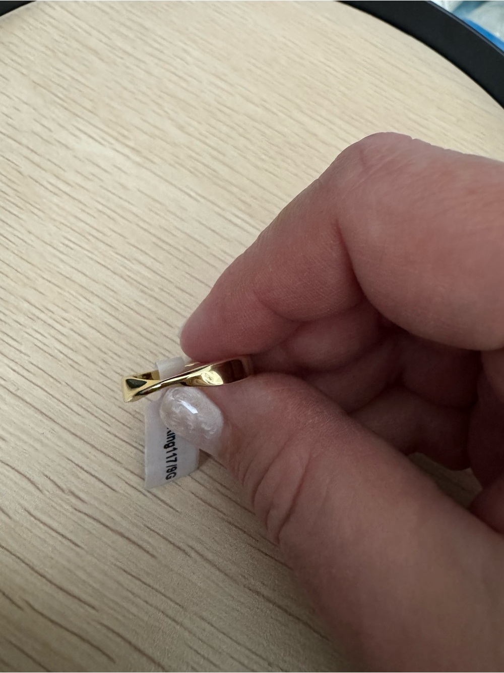 NWT gold platted twist accent ring